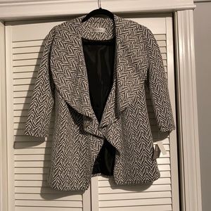 NWT Kasper Black/White 3/4 Sleeve Blazer/Jacket